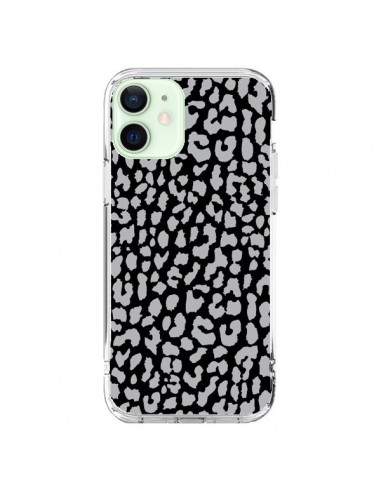 Coque iPhone 12 Mini Leopard Gris - Mary Nesrala