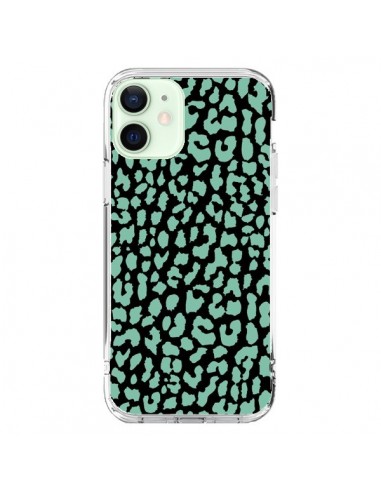 Coque iPhone 12 Mini Leopard Mint Vert - Mary Nesrala