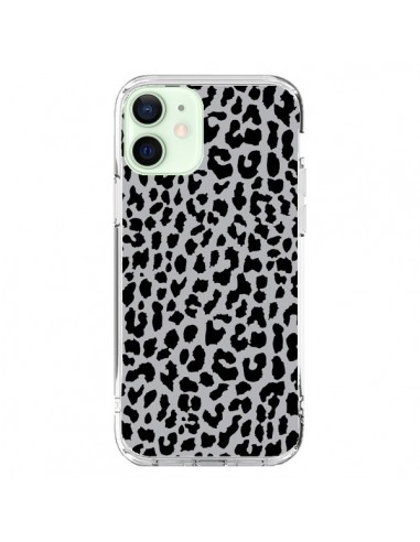 Coque iPhone 12 Mini Leopard Gris Neon - Mary Nesrala