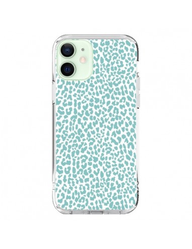 Coque iPhone 12 Mini Leopard Turquoise - Mary Nesrala