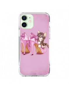 Coque iPhone 12 Mini Chaton Chat Kitten Chaussure Shoes -...