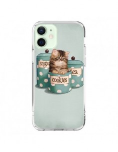 Cover iPhone 12 Mini Gattoon Gatto Kitten Boite Biscotto...