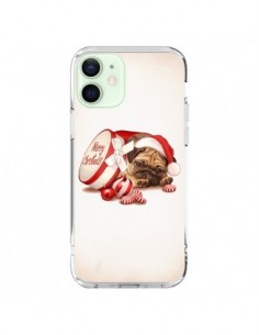 Cover iPhone 12 Mini Cane Babbo Natale Christmas Boite -...