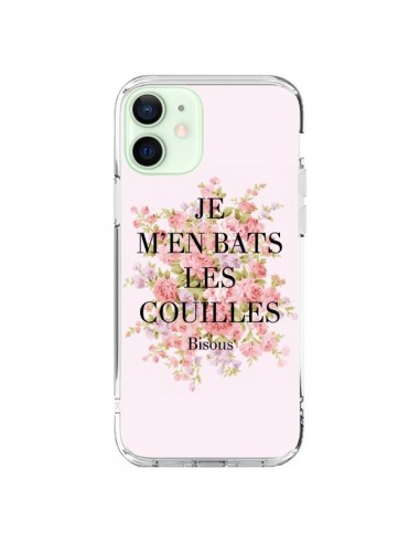 Cover iPhone 12 Mini Je m'en bats les couilles Bisous - Maryline Cazenave