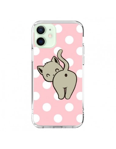 Coque iPhone 12 Mini Chat Chaton Pois - Maryline Cazenave