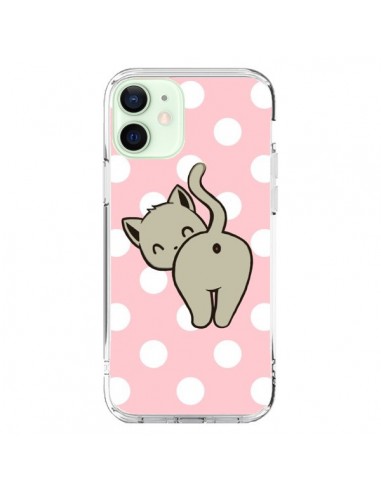 Cover iPhone 12 Mini Gatto Gattoon Pois - Maryline Cazenave