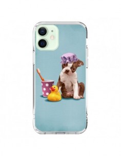 Coque iPhone 12 Mini Chien Dog Canard Fille - Maryline...