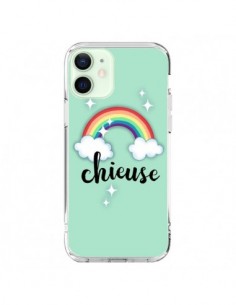 Coque iPhone 12 Mini Chieuse Arc en Ciel - Maryline Cazenave