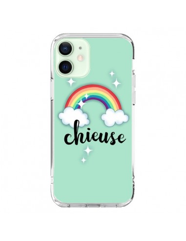 Coque iPhone 12 Mini Chieuse Arc en Ciel - Maryline Cazenave