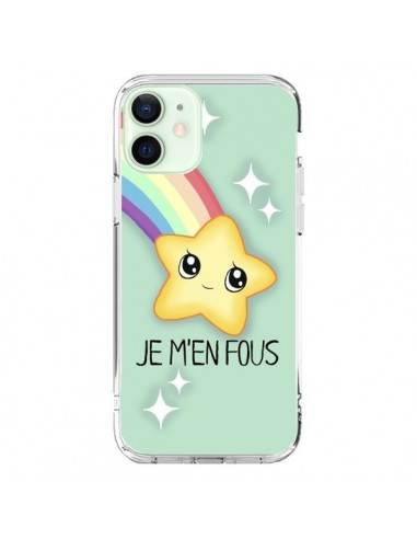 Coque iPhone 12 Mini Etoile Je m'en fous - Maryline Cazenave