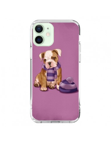 Coque iPhone 12 Mini Chien Dog Echarpe Bonnet Froid Hiver - Maryline Cazenave