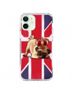 Coque iPhone 12 Mini Chien Dog Anglais UK British Queen...