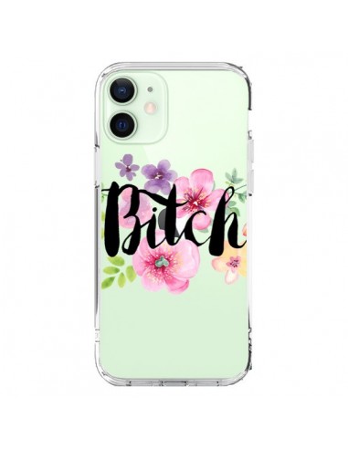 iPhone 12 Mini Case Bitch Flower Flowers Clear - Maryline Cazenave