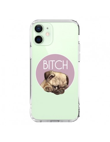 Coque iPhone 12 Mini Bulldog Bitch Transparente - Maryline Cazenave