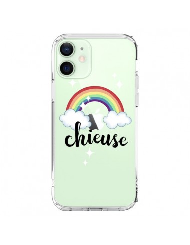Coque iPhone 12 Mini Chieuse Arc En Ciel Transparente - Maryline Cazenave