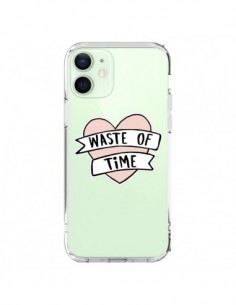 Cover iPhone 12 Mini Waste Of Time Trasparente - Maryline...
