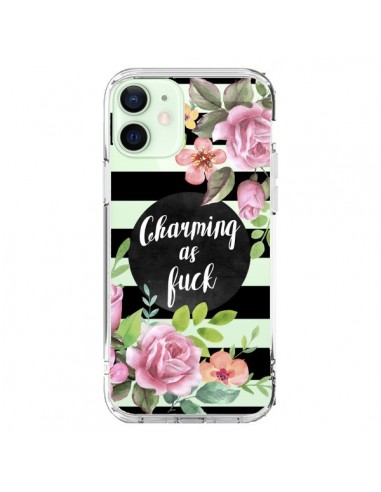 Coque iPhone 12 Mini Charming as Fuck Fleurs Transparente - Maryline Cazenave