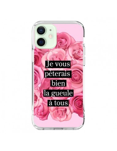 Coque iPhone 12 Mini Je vous pèterais Fleurs - Maryline Cazenave