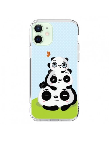 Coque iPhone 12 Mini Panda Famille - Maria Jose Da Luz