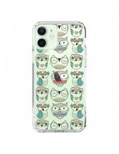 Coque iPhone 12 Mini Chouettes Owl Hibou Transparente -...
