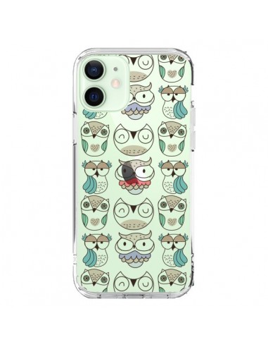 Coque iPhone 12 Mini Chouettes Owl Hibou Transparente - Maria Jose Da Luz