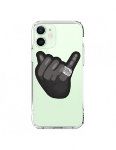 Coque iPhone 12 Mini OVO Ring bague Transparente -...