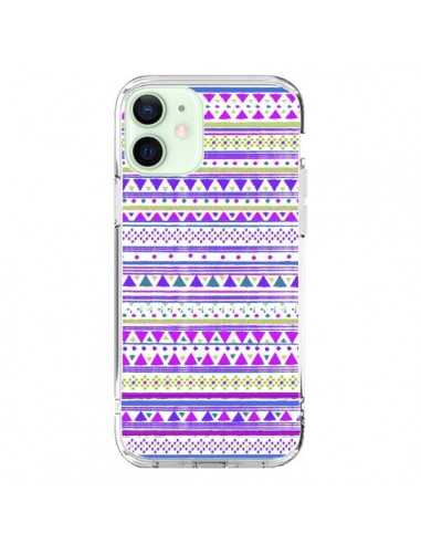 iPhone 12 Mini Case Bandana Purple Aztec - Monica Martinez