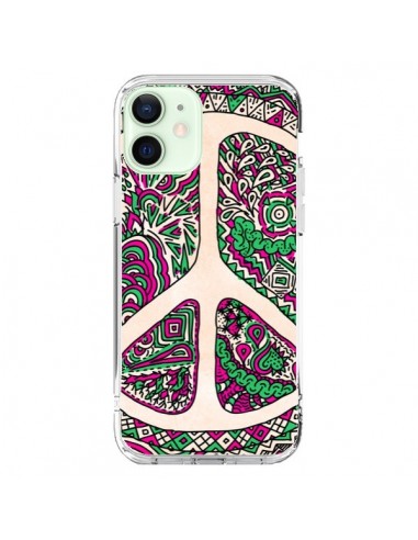 iPhone 12 Mini Case Peace and Love Aztec Vaniglia - Maximilian San