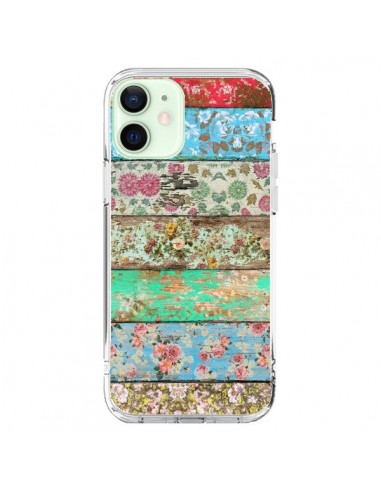 iPhone 12 Mini Case Rococo Style Wood Flowers - Maximilian San