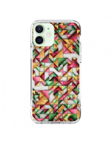 Coque iPhone 12 Mini Azteque Triangle Geometric World - Maximilian San