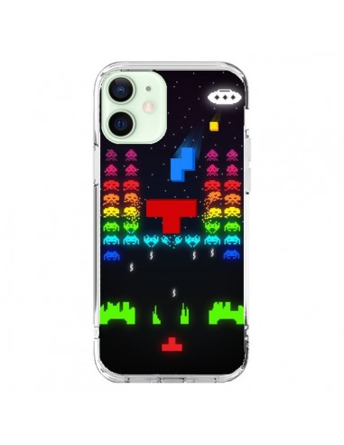 Coque iPhone 12 Mini Invatris Space Invaders Tetris Jeu - Maximilian San