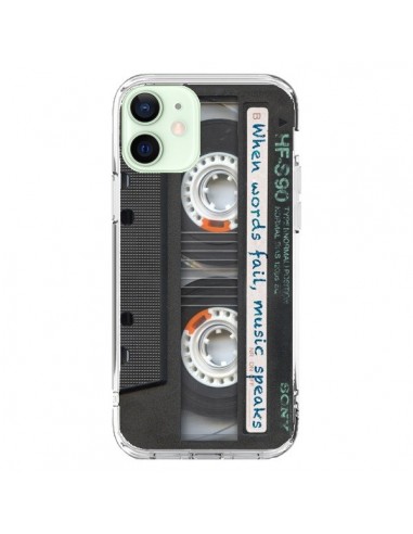 Coque iPhone 12 Mini Cassette Words K7 - Maximilian San