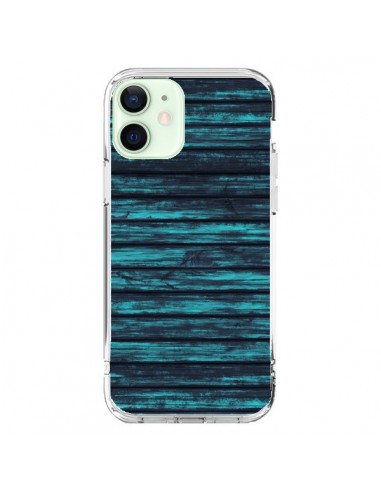 Cover iPhone 12 Mini Luna Blu Wood Legno - Maximilian San