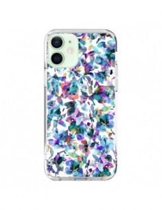 Coque iPhone 12 Mini Aquatic Flowers Blue - Ninola Design