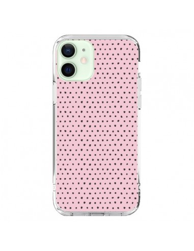 Coque iPhone 12 Mini Artsy Dots Pink - Ninola Design
