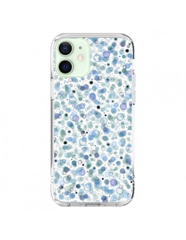 Coque iPhone 12 Mini Cosmic Bubbles Blue - Ninola Design