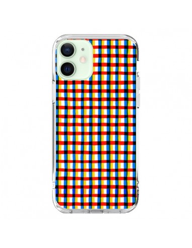 iPhone 12 Mini Case Crossed Eyes Lines Red - Ninola Design