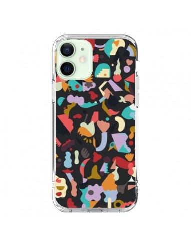 Coque iPhone 12 Mini Dreamy Animal Shapes Black - Ninola Design