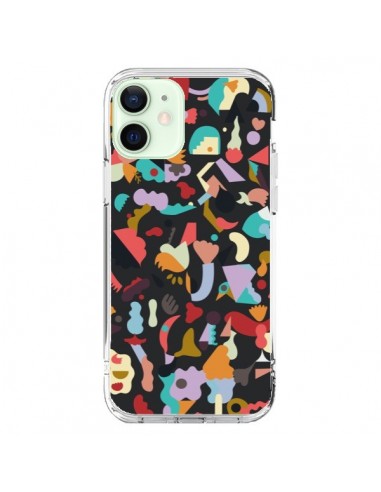 iPhone 12 Mini Case Dreamy Animal Shapes Black - Ninola Design