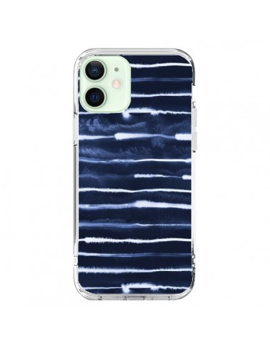 Coque iPhone 12 Mini Electric Lines Navy - Ninola Design