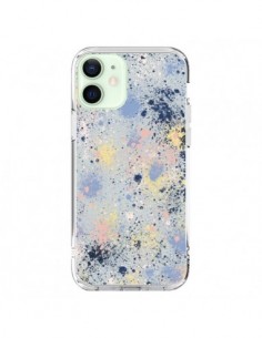 Coque iPhone 12 Mini Gradient Watercolor Lines Blue -...
