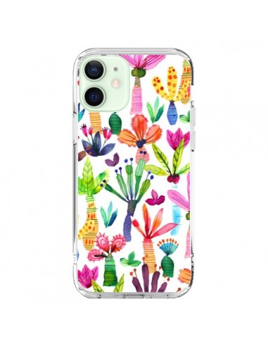 Coque iPhone 12 Mini Overlapped Watercolor Dots - Ninola Design