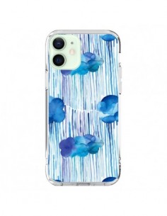 iPhone 12 Mini Case Rain Stitches Neon - Ninola Design