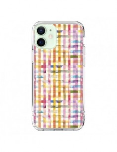 Coque iPhone 12 Mini Vichy Black Yellow - Ninola Design