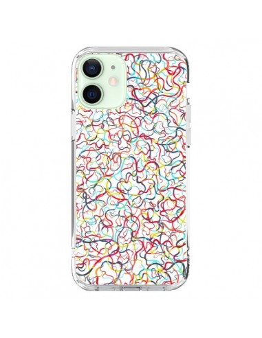 iPhone 12 Mini Case Water Drawings White - Ninola Design