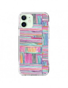 Cover iPhone 12 Mini Watercolor Linear Meditation Rosa -...