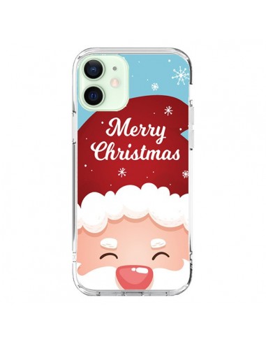 Coque iPhone 12 Mini Bonnet du Père Noël Merry Christmas - Nico