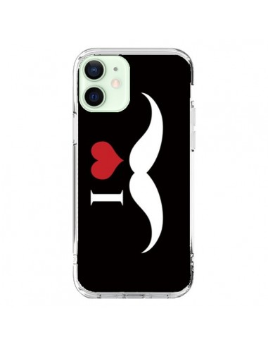 Coque iPhone 12 Mini I Love Moustache - Nico