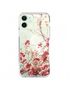 Coque iPhone 12 Mini Fleur Vintage Rose - Nico