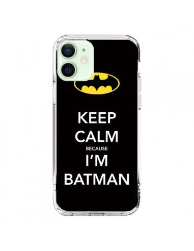Coque iPhone 12 Mini Keep Calm because I'm Batman - Nico